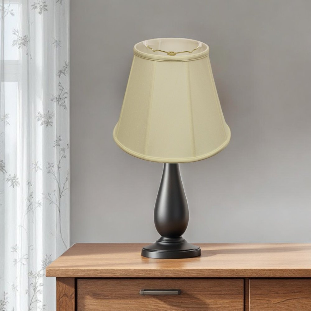 Ivory Monay Shantung Silk Empire Lamp Shade HomeRoots