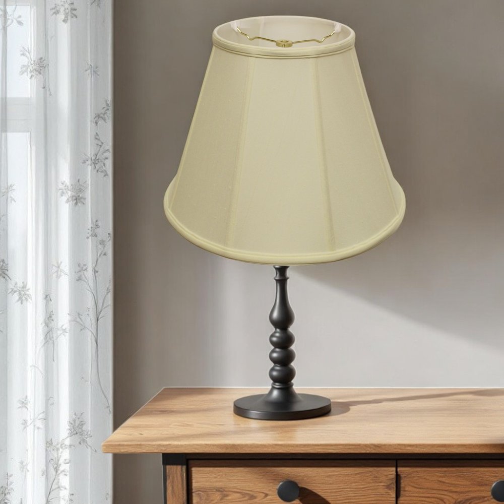 Ivory Monay Shantung Silk Empire Lamp Shade HomeRoots