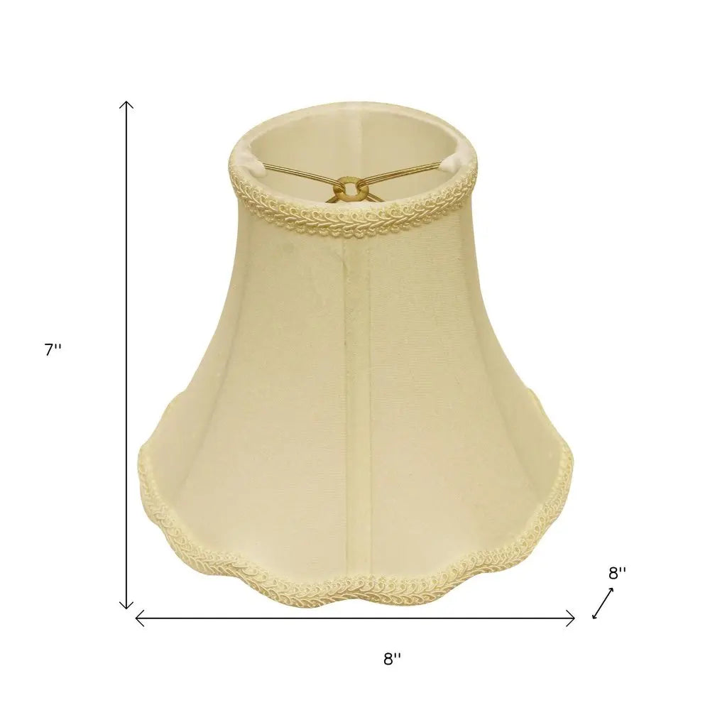 Ivory Monay Shantung Silk Bell Lamp Shade HomeRoots