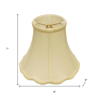 Ivory Monay Shantung Silk Bell Lamp Shade HomeRoots