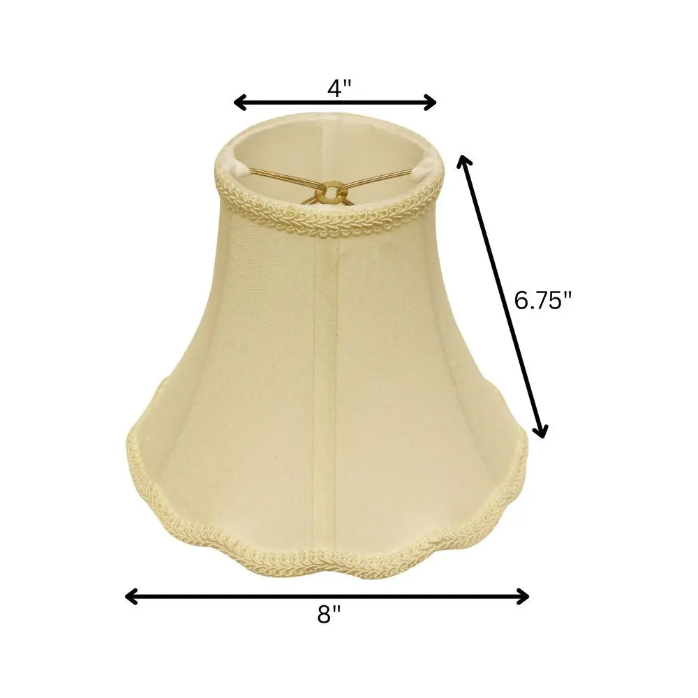 Ivory Monay Shantung Silk Bell Lamp Shade HomeRoots