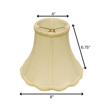 Ivory Monay Shantung Silk Bell Lamp Shade HomeRoots