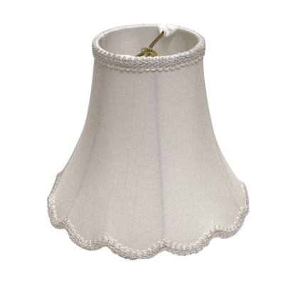 White Monay Shantung Silk Bell Lamp Shade HomeRoots