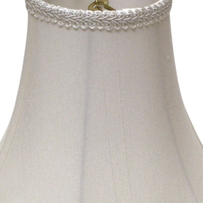 White Monay Shantung Silk Bell Lamp Shade HomeRoots
