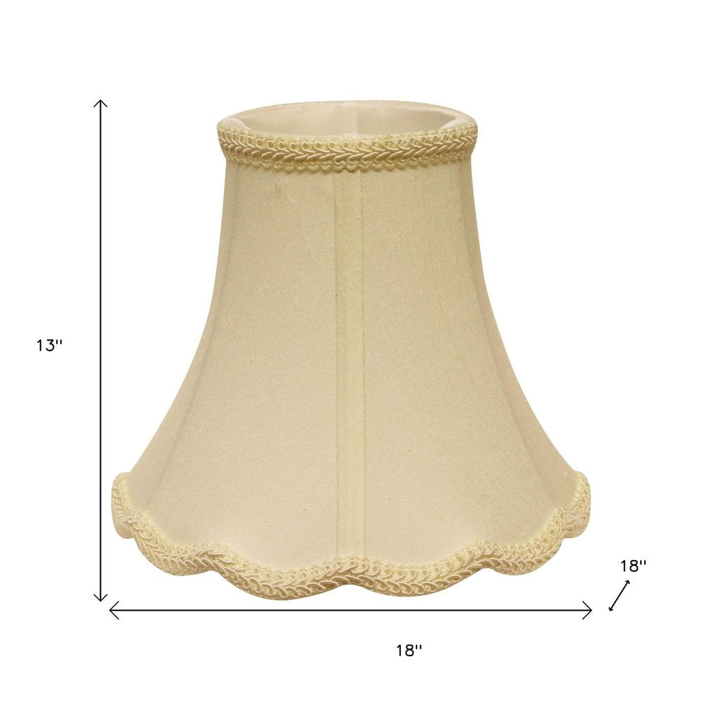 Ivory Monay Shantung Silk Bell Lamp Shade HomeRoots