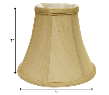 8" Pale Brown Premium Bell No Slub Lampshade