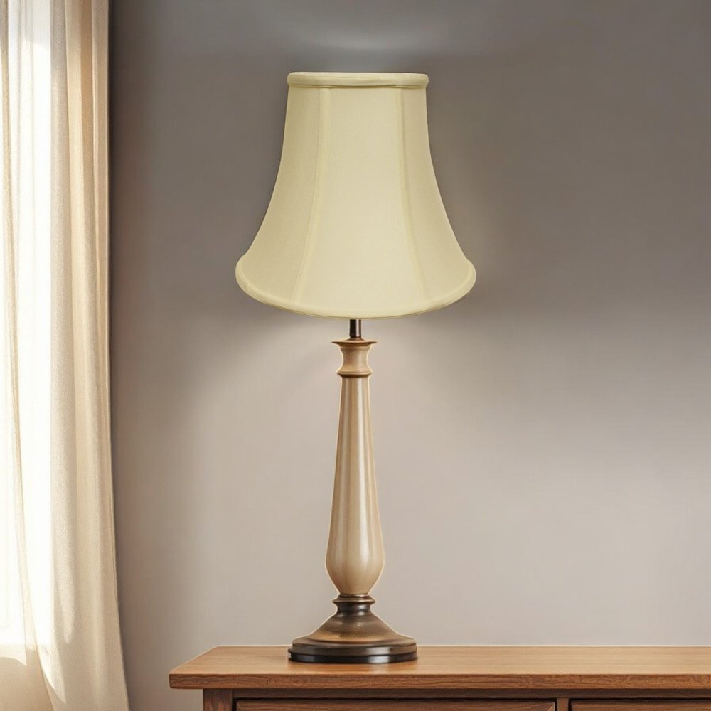 Ivory Monay Shantung Silk Bell Lamp Shade HomeRoots