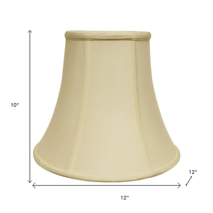 Ivory Monay Shantung Silk Bell Lamp Shade HomeRoots