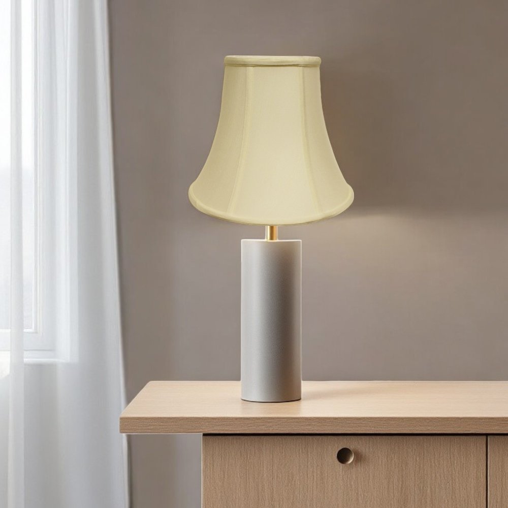 Ivory Monay Shantung Silk Bell Lamp Shade HomeRoots
