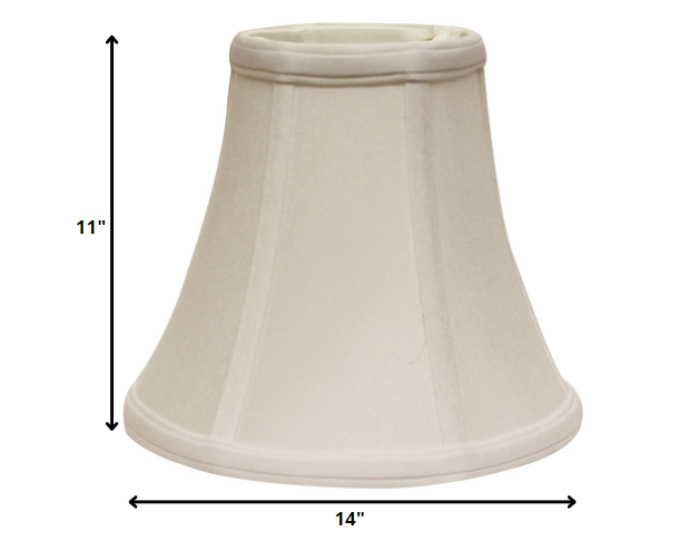 14" Snow Premium Bell No Slub Lampshade