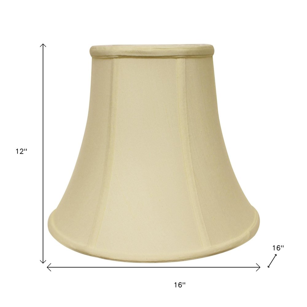 Ivory Monay Shantung Silk Bell Lamp Shade HomeRoots