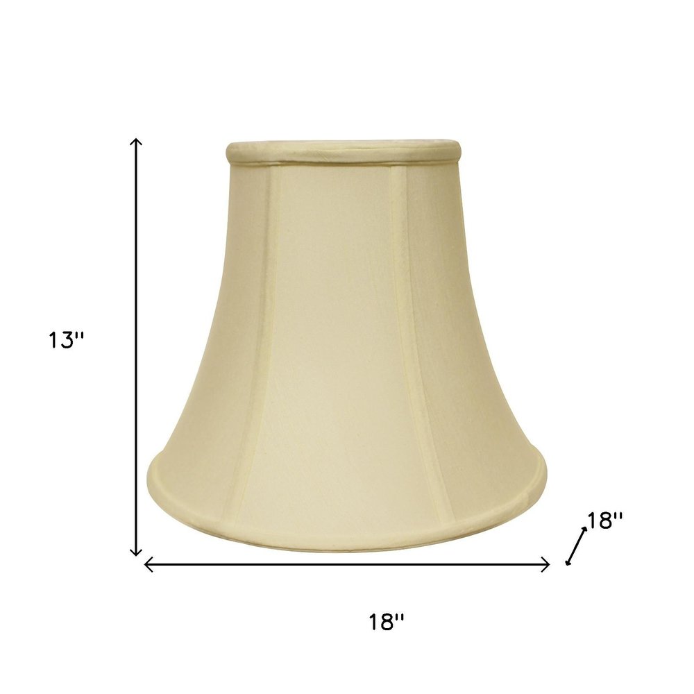 18" Ivory Premium Bell Monay Shantung Lampshade HomeRoots