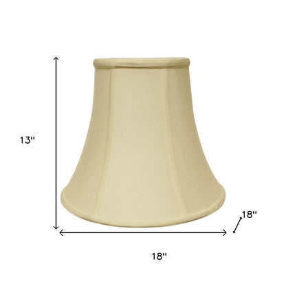 18" Ivory Premium Bell Monay Shantung Lampshade HomeRoots