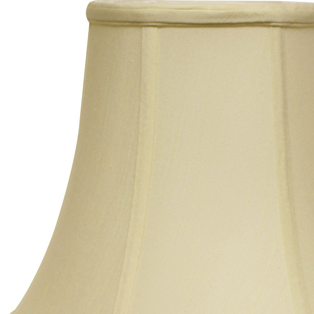 18" Ivory Premium Bell Monay Shantung Lampshade HomeRoots
