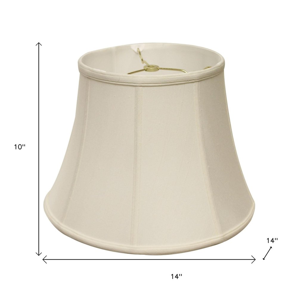 Off White Monay Shantung Silk Bell Lamp Shade — view 4