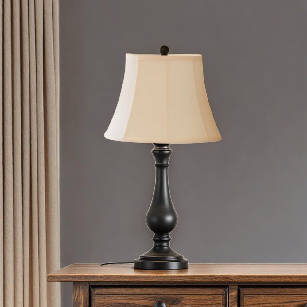 Off White Monay Shantung Silk Bell Lamp Shade HomeRoots