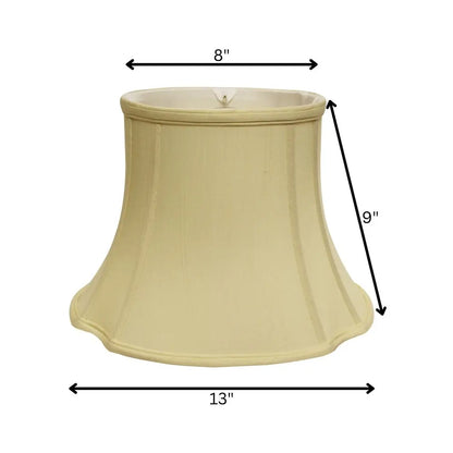Antiqued White Monay Shantung Silk Oval Lamp Shade HomeRoots