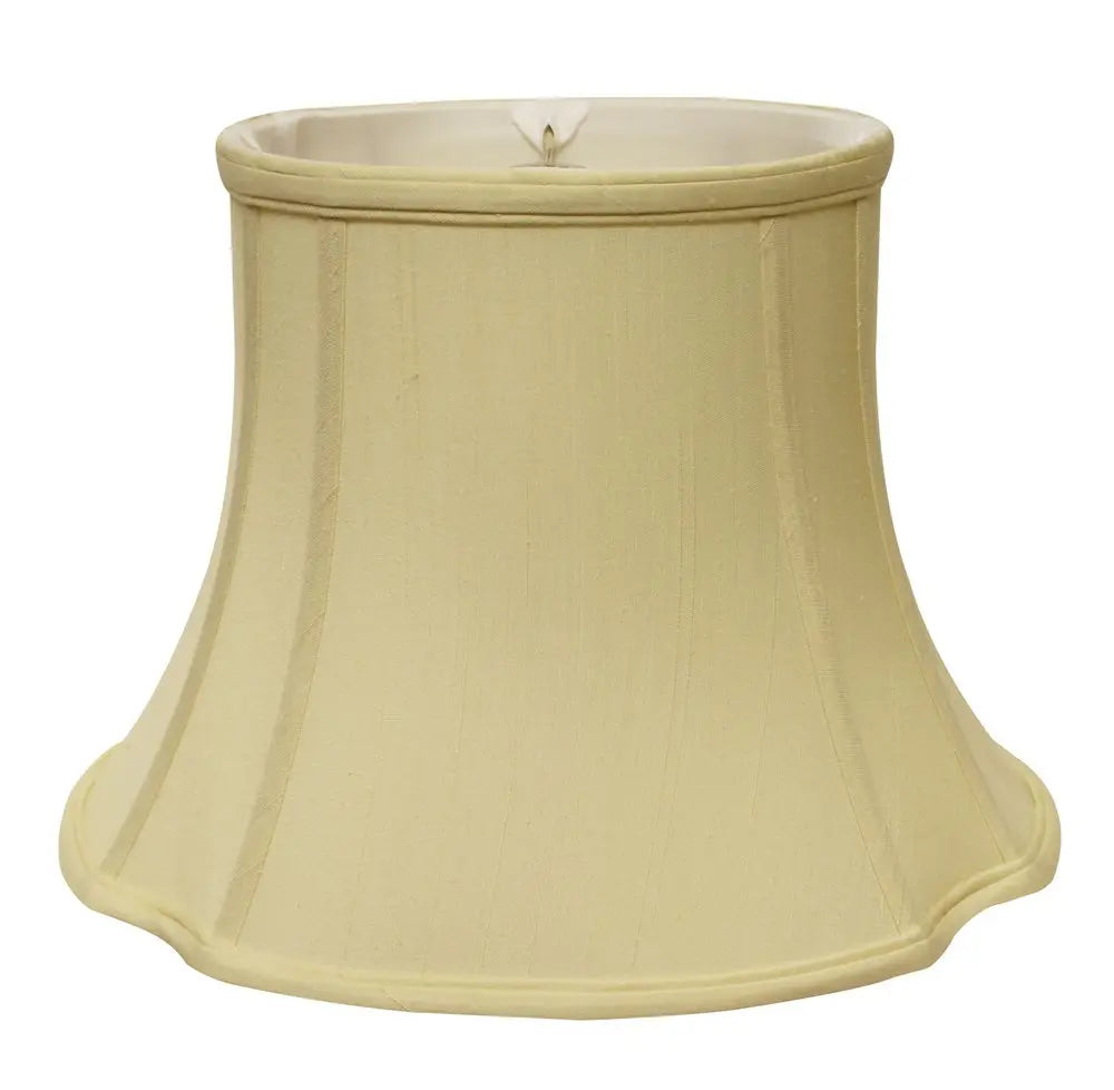 Antiqued White Monay Shantung Silk Oval Lamp Shade HomeRoots