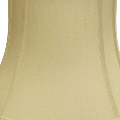 Antiqued White Monay Shantung Silk Oval Lamp Shade HomeRoots