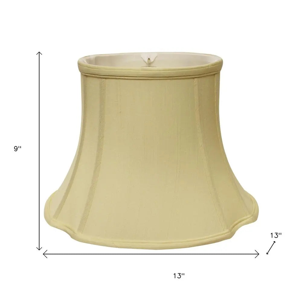 Antiqued White Monay Shantung Silk Oval Lamp Shade HomeRoots