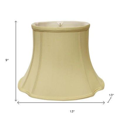Antiqued White Monay Shantung Silk Oval Lamp Shade HomeRoots