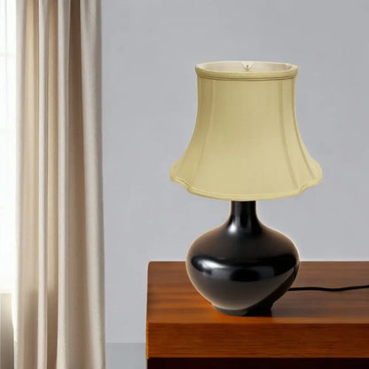 Antiqued White Monay Shantung Silk Oval Lamp Shade HomeRoots