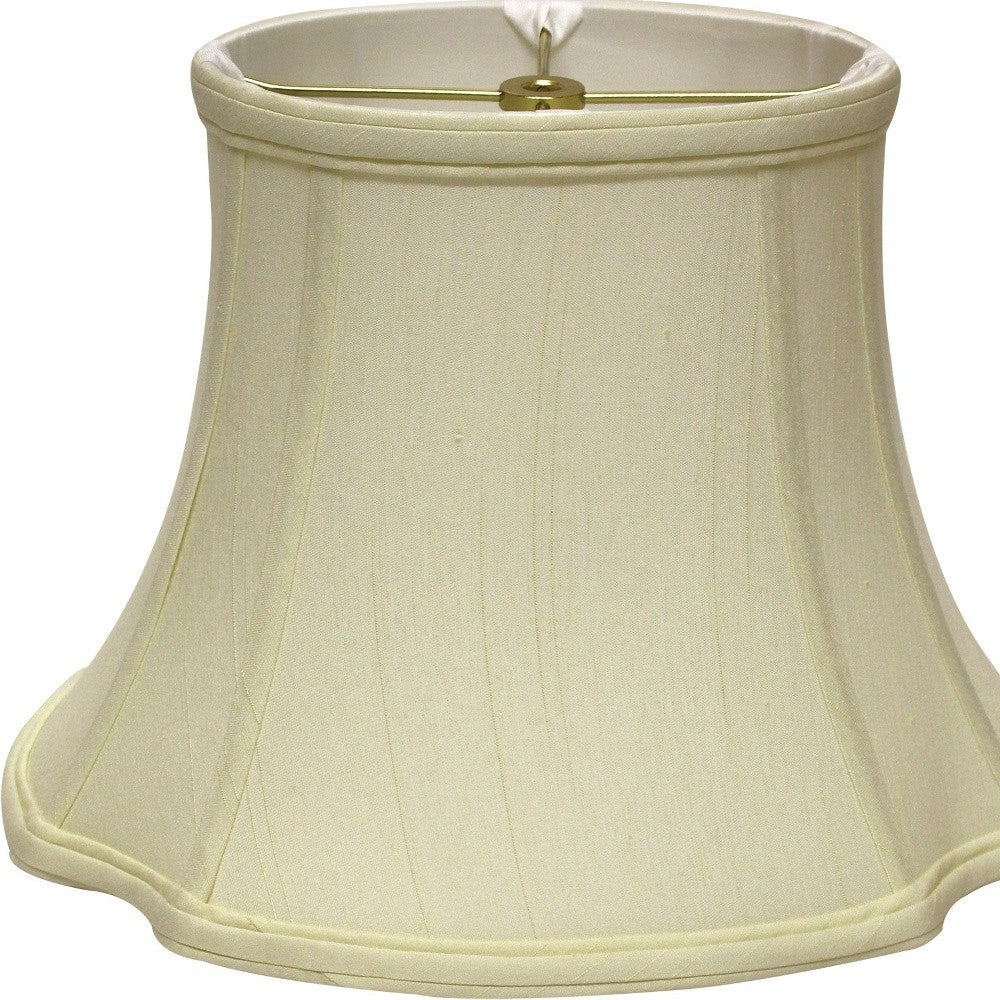19" Ivory Reversed Oval Monay Shantung Lampshade