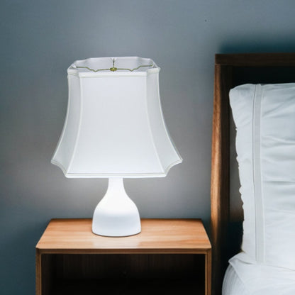 Snow Shantung Silk Lamp Shade HomeRoots