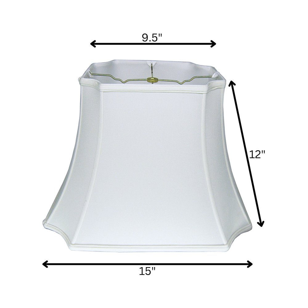 Snow Shantung Silk Lamp Shade HomeRoots