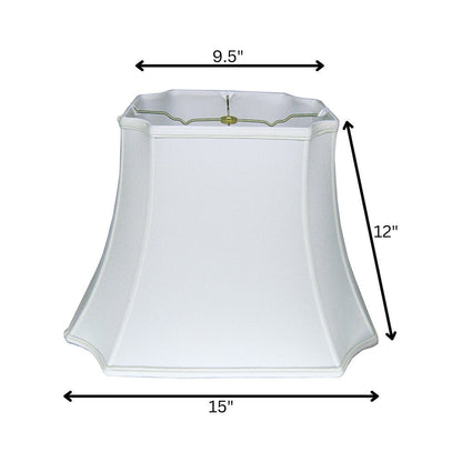 Snow Shantung Silk Lamp Shade HomeRoots