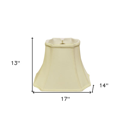 17" Ivory Inverted Rectangle Shantung Lampshade