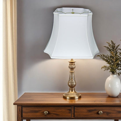 Snow Shantung Silk Lamp Shade HomeRoots