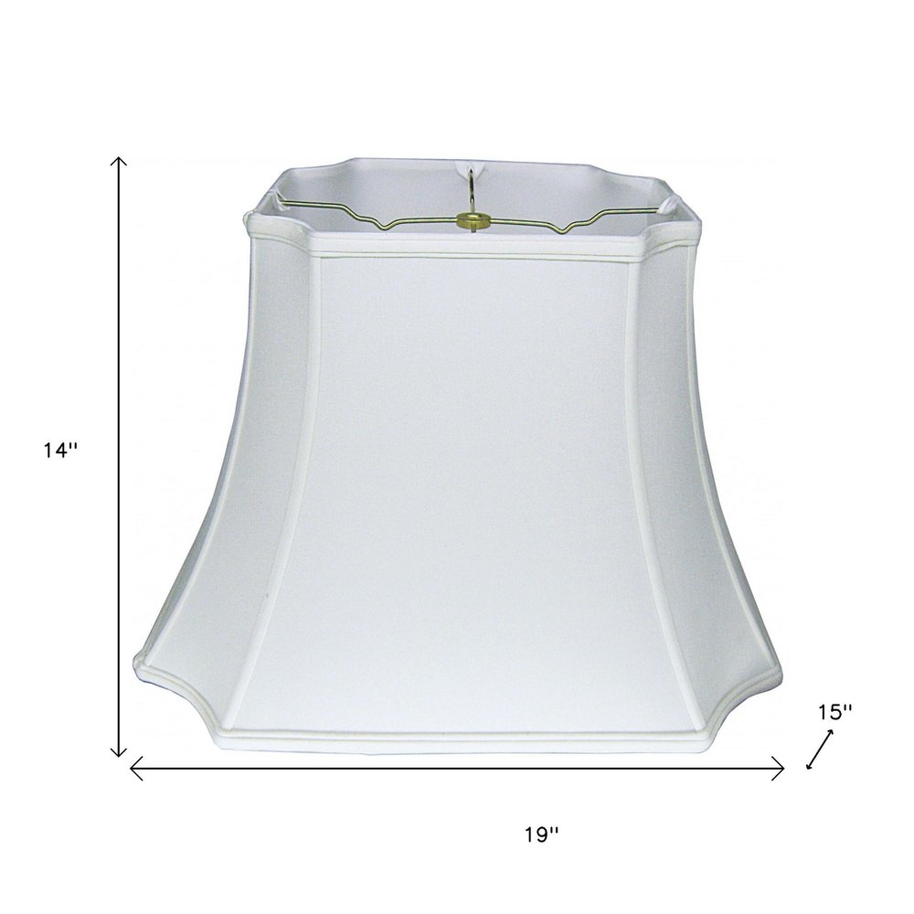 Snow Shantung Silk Lamp Shade HomeRoots