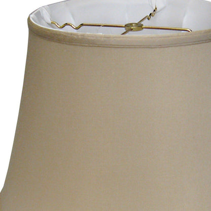 Brown Pongee Silk Bell Lamp Shade HomeRoots
