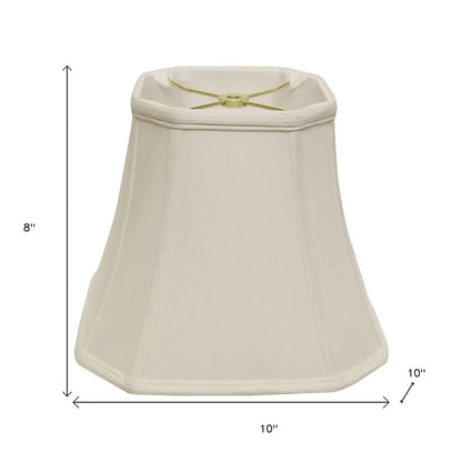 White Monay Shantung Silk Square Lamp Shade HomeRoots