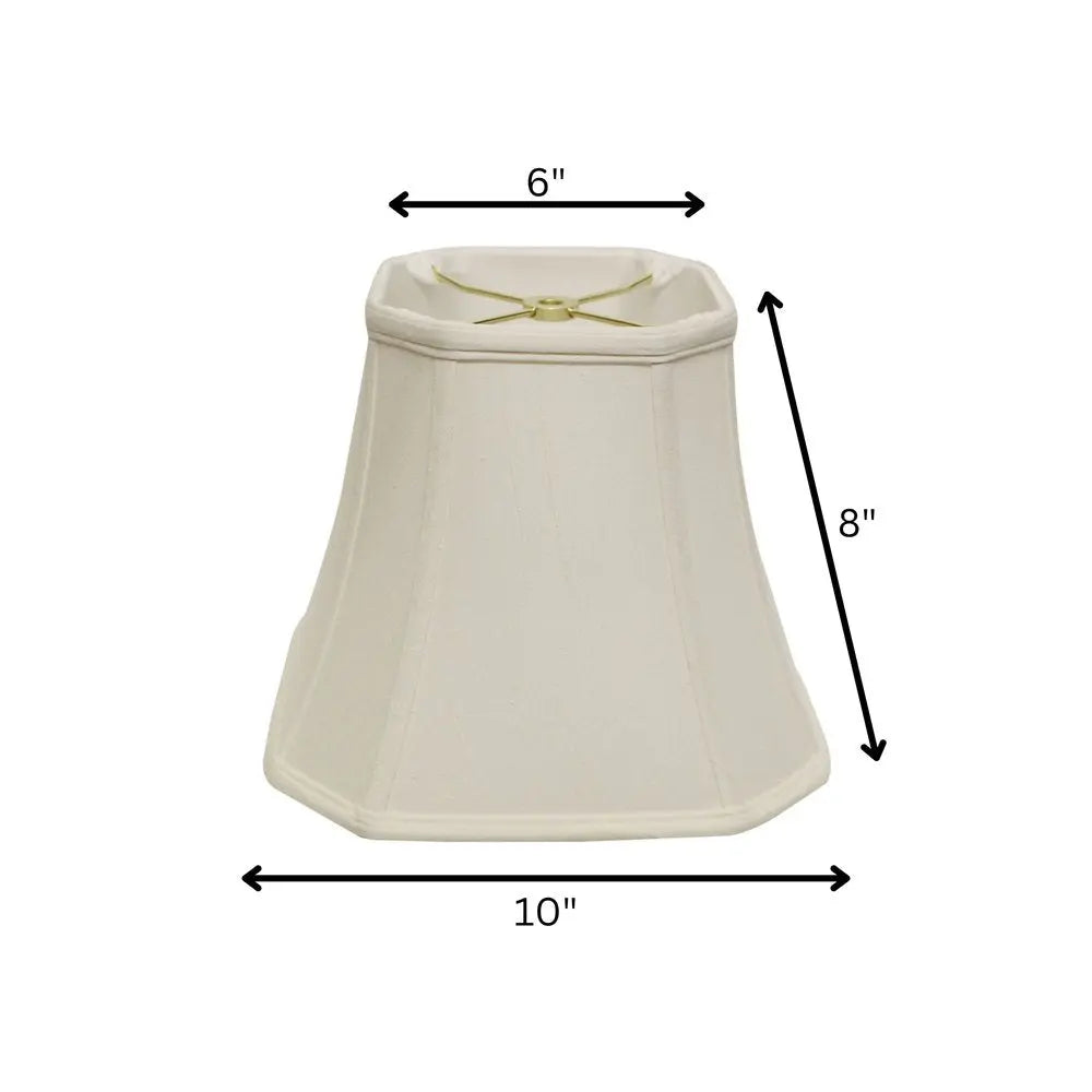 White Monay Shantung Silk Square Lamp Shade HomeRoots
