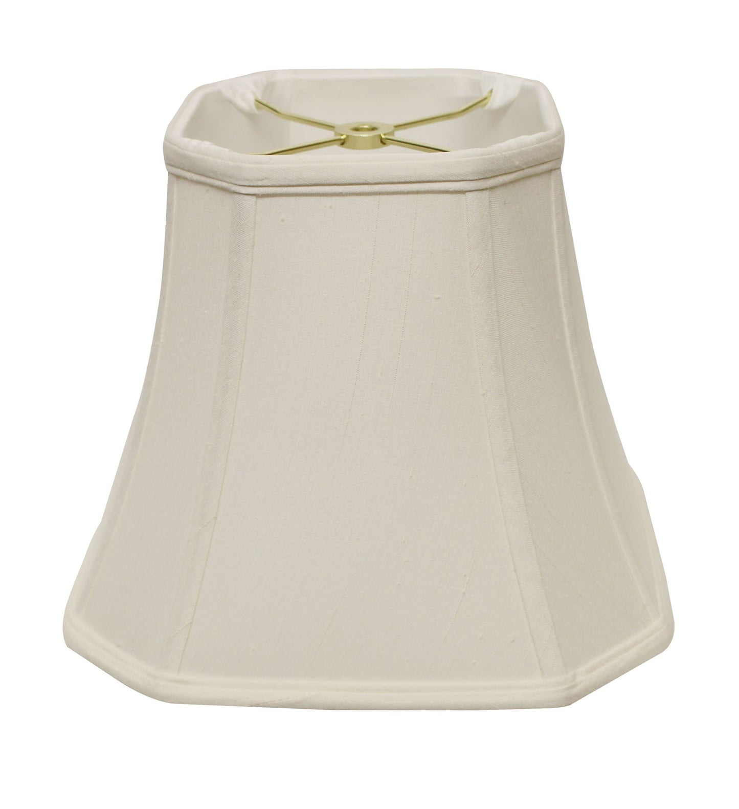 12" White Slanted Square Bell Monay Shantung Lampshade