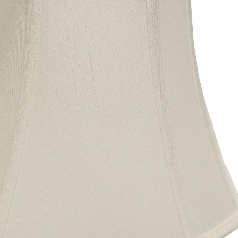 White Monay Shantung Silk Square Lamp Shade HomeRoots