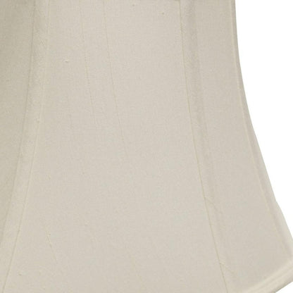 White Monay Shantung Silk Square Lamp Shade HomeRoots