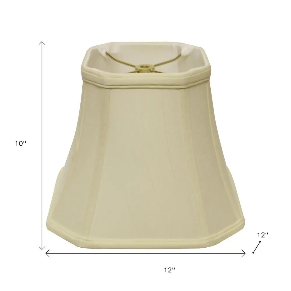 Ivory Monay Shantung Silk Square Lamp Shade HomeRoots