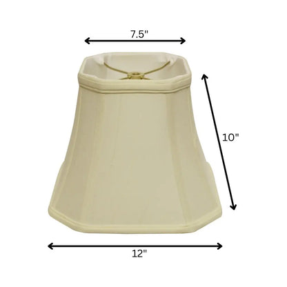 Ivory Monay Shantung Silk Square Lamp Shade HomeRoots
