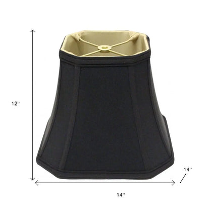 Black No Slub Innsbruck Square Lamp Shade HomeRoots