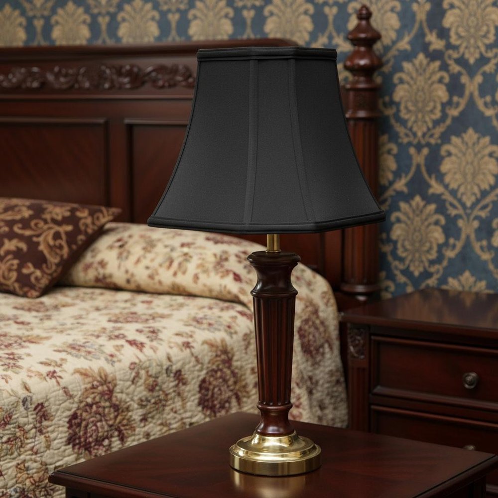 Black No Slub Innsbruck Square Lamp Shade HomeRoots