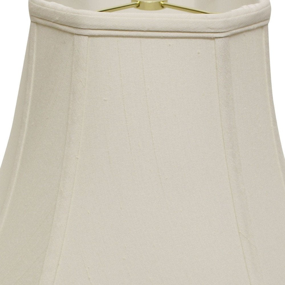 White Monay Shantung Silk Square Lamp Shade — view 4