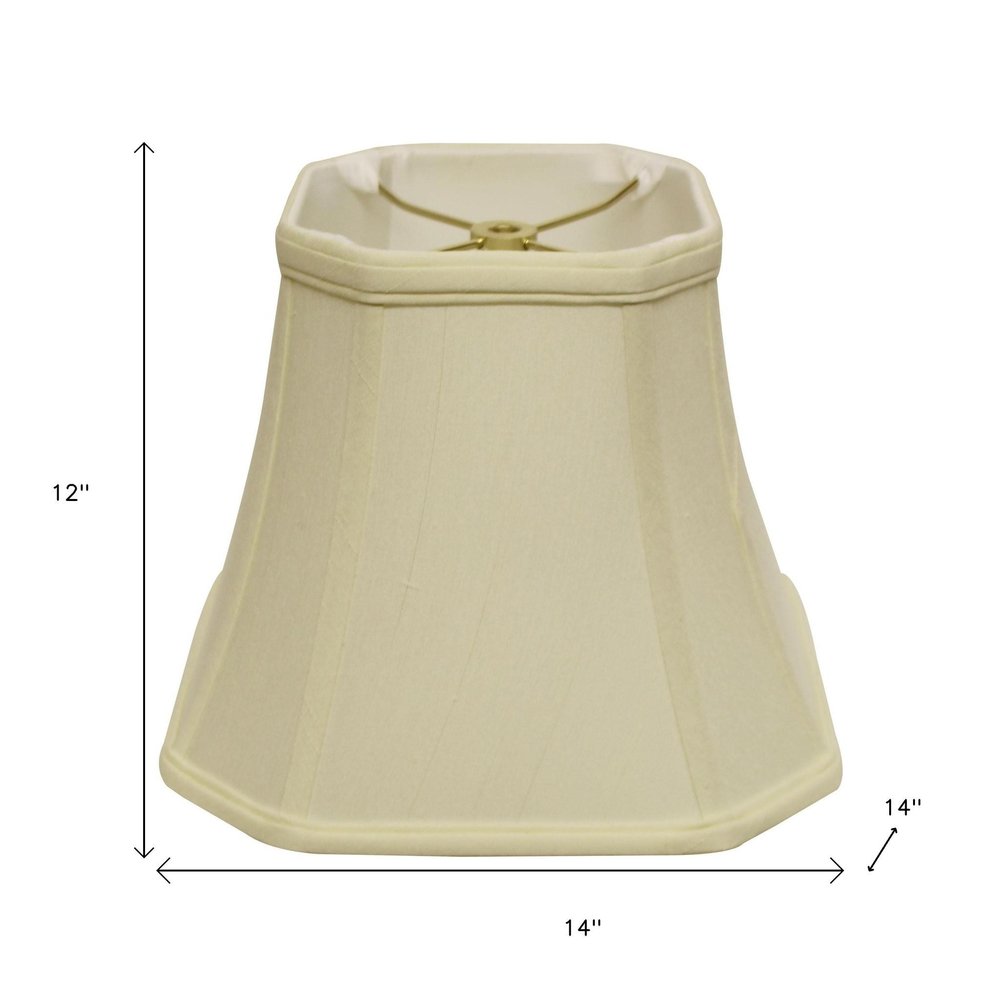 Ivory Monay Shantung Silk Square Lamp Shade HomeRoots