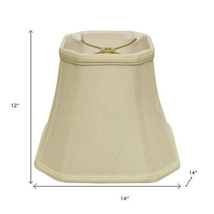 Ivory Monay Shantung Silk Square Lamp Shade HomeRoots