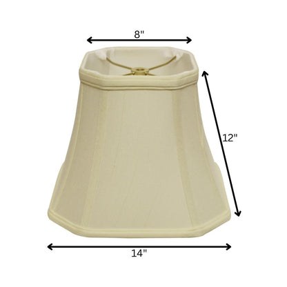 Ivory Monay Shantung Silk Square Lamp Shade HomeRoots