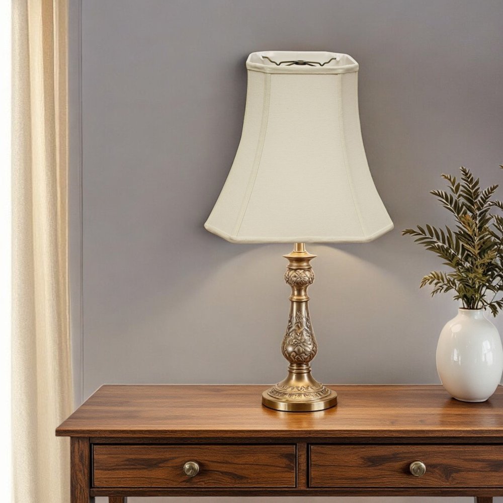 Natural Linen Square Lamp shade HomeRoots