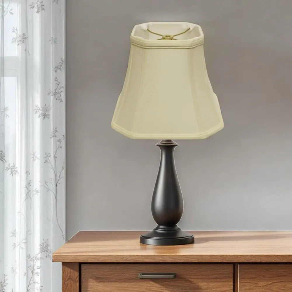 Ivory Monay Shantung Silk Square Lamp Shade HomeRoots