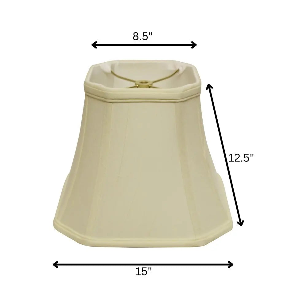 Ivory Monay Shantung Silk Square Lamp Shade HomeRoots